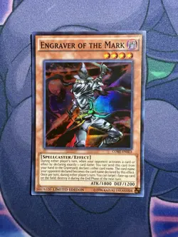 Yugioh Engraver Of The Mark CORE-ENSE3 Super Rare Limited Edition NM - Image 1