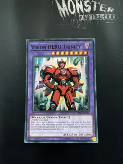 YUGIOH VISION HERO TRINITY SUPER RARE SHVA-EN036 1ST EDITION - Image 1