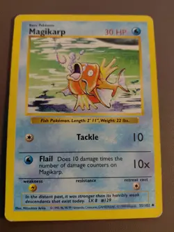 SHADOWLESS - Pokemon TCG Magikarp Card 35/102 Shadowless WOTC Base Set 1999 - Image 1