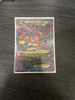 Pokemon Mega M Garchomp EX Black Star Promo Rare Holo Card XY168 - Image 3
