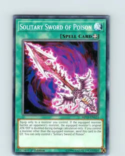 Yu-Gi-Oh TCG Solitary Sword Of Poison MP19-EN123 1st Edition Common Card NM - Image 1