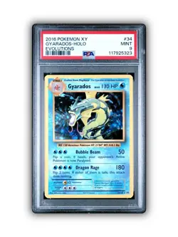 2016 Pokemon XY Evolutions Gyarados Holo Rare Card 34/108 PSA 9! - Image 1