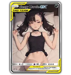 Sleepy Marnie | Beautiful Waifu Card - Goddess Custom Fan Art Card Sexy Card - Image 1