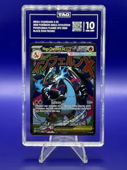 2025 POKEMON MEP PROMO ULTRA-PREMIUM COLLECTION #023 MEGA CHARIZARD X EX TAG 10 - Image 1