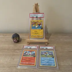 PSA 9 Pikachu/Scorbunny/Sobble on the Ball Promo Futsal 2020 Pokemon 3 slabs - Image 1