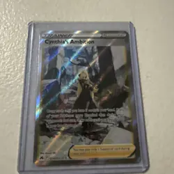 Cynthia's Ambition GG60/GG70 Crown Zenith: Galarian Gallery Holo Trainer Pokemon - Image 2