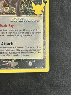Umbreon Gold Star 17/17 NM Celebrations Pokemon TCG Classic Collection FAST SHIP - Image 4