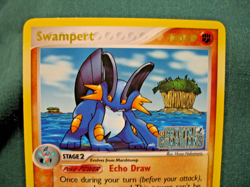 POKEMON EX CRYSTAL GUARDIANS SWAMPERT RARE STAMPED REVERSE HOLO/FOIL-27/100- LP - Image 3