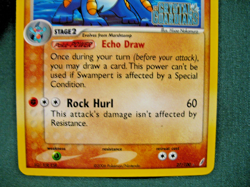 POKEMON EX CRYSTAL GUARDIANS SWAMPERT RARE STAMPED REVERSE HOLO/FOIL-27/100- LP - Image 4