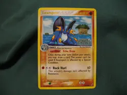 POKEMON EX CRYSTAL GUARDIANS SWAMPERT RARE STAMPED REVERSE HOLO/FOIL-27/100- LP - Image 5