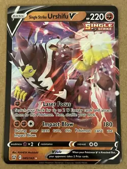 Single Strike Urshifu V SWSH05: Battle Styles #085/163 Pokemon Ultra Rare - Image 1