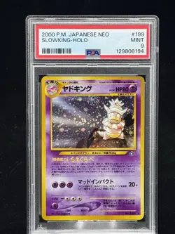 Slowking Holo #199 Japanese Neo Genesis 2000 Pokemon w Swirl PSA 9 🌀 👑 - Image 2