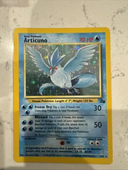 Pokemon Articuno Card 2/62 Fossil Holo Rare Light Play Condition - Image 1