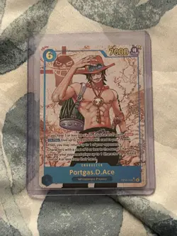 One Piece Carrying on His Will Portgas D Ace Alt Art OP13-119 SEC - Image 1