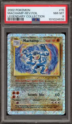 Pokemon Machamp Legendary Coll. Reverse Holo Rare #15 PSA 8 - Image 1