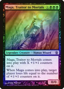 Maga, Traitor to Mortals FOIL Saviors of Kamigawa HEAVILY PLD Rare CARD ABUGames - Image 1