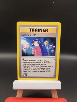 Pokemon Gym Heroes Sabrina's ESP 1st Edition Uncommon Trainer Card 117/132 - Image 1