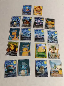 18 Pokemon x Van Gogh Black Star Promo ACG Art Card - read description - Image 1