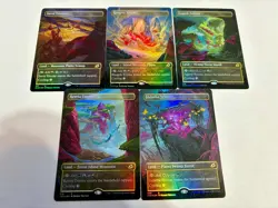 Ikoria Triome Extended Art FOIL 5 Card Lot MTG Magic the Gathering Ketria, Savai - Image 1