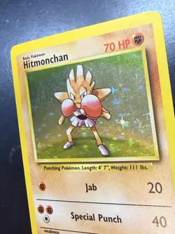 Pokemon TCG Hitmonchan Base Set Holo Rare Card 7/102 WOTC Vintage - MP - Image 5