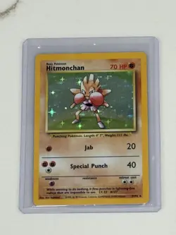 Pokemon TCG Hitmonchan Base Set Holo Unlimited Rare Card 7/102 1999 WOTC Vintage - Image 5