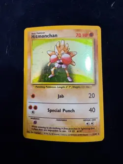 Pokemon Cards: Base Set Rare Holo: Hitmonchan 7/102 TCG 1999 WOTC Vintage - Image 1