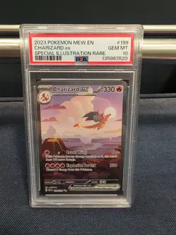 Pokemon 2023 Mew En-151 Special Illustration Rare #199 Charizard EX PSA 10 Gem - Image 1
