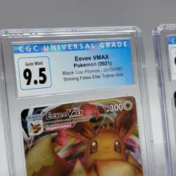 Pokemon CGC 9.5 GMint Eevee VMAX Black Star Promo SWSH087 Lot Shining Fates TCG - Image 2