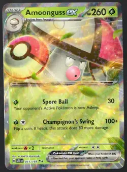 Amoonguss ex 011/159 Sv09: Journey Together Pokemon TCG Double Rare Holo NM - Image 1