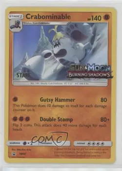 Crabominable (Staff Stamp - Burning Shadows) Pokemon Sun & Moon Black Star Promo - Image 1