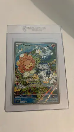 Pokemon TCG Castform Sunny Form Illustration Surging Sparks 195/191 - Image 1
