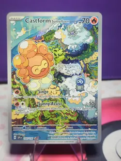 Castform Sunny Form 195/191SV08: Surging Sparks Holo Pokemon TCG - Image 1