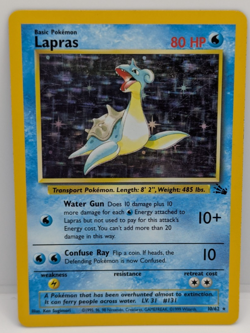 Lapras 10/62 Fossil Holo LP Pokemon - Image 1