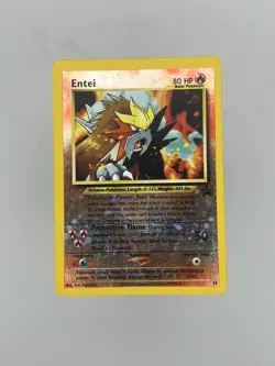 Pokemon TCG Entei Wizards Black Star Promo 34 Holo Promo LP - Image 1