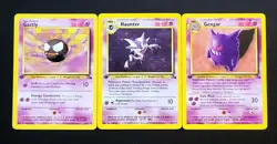 Haunter Holo Pokemon TCG Fossil Set Plus Non-Holo Gengar Gastly All 1st Edition - Image 1