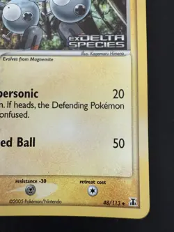 Pokemon TCG 2005 EX Delta Species Magneton 48/113 Stamped Reverse Holo NM - Image 2
