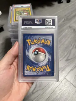 2000 Pokemon Black Star Team Rockets Meowth #18 Promo Pokemon League PSA 9 - Image 2