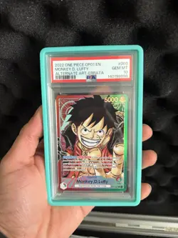 2022 One Piece OP01 EN Alternate Art Errata #003 Monkey D. Luffy PSA 10 GEM MINT - Image 1