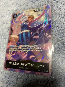 Mr.2.Bon.Kurei (Bentham) OP14-091 SR Alt Art One Piece TCG NM - Image 3