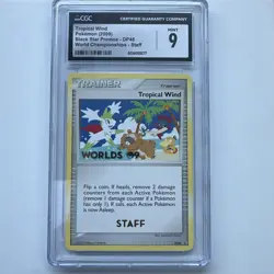 Cgc 9 Pokemon Tropical Wind DP48 2009 World Championship STAFF - Image 1