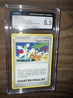2009 Tropical Wind DP48 World Championship 2009 Pokemon CGC 8.5 Quarter Finalist - Image 2