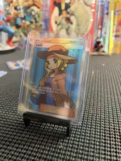 Pokemon TCG Trainer Lady, Hidden Fates, Shiny Holo Rare Card SV86/SV94 - Image 1