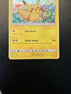 McDonald's 2018 Pikachu TCG Holo Card 4/12 Pokemon - Image 3