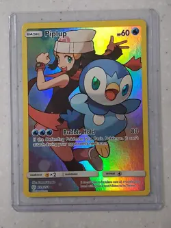 Pokemon TCG Piplup Holo Secret Rare Card Cosmic Eclipse 239/236 - Image 1