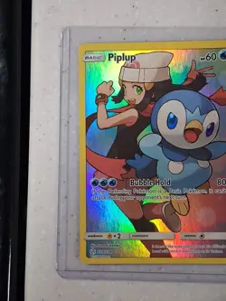 Pokemon TCG Piplup Holo Secret Rare Card Cosmic Eclipse 239/236 - Image 4