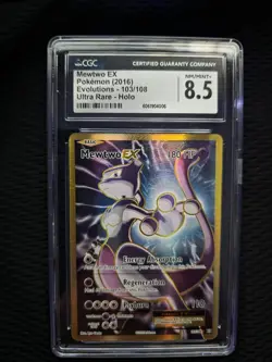 Pokemon Mewtwo EX TCG Full Art Holo Ultra Rare Card 103/108 XY Evolutions - Image 1
