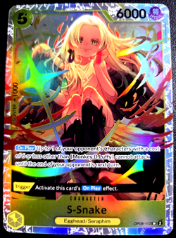 S-Snake OP08-112 SR ONE PIECE Tcg Card Game NM YELLOW - Image 1