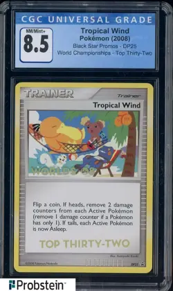 2008 Pokemon TCG World Championship Tropical Wind #DP25 Top 32 CGC 8.5 - Image 1