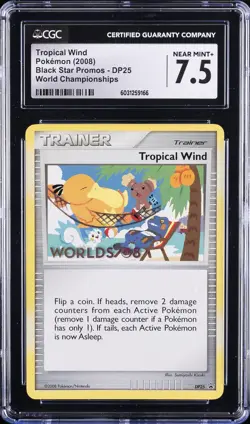 2008 BLACK STAR PROMOS WORLD CHAMPIONSHIPS #DP25 TROPICAL WIND CGC 7.5 - Image 1