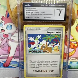 CGC 7 SEMI-FINALIST Tropical Wind DP48 Pokemon World Championship 2009 NM/MINT - Image 1
